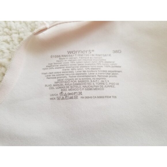 Simply Perfect by Warner's Women's Underarm Smoothing Wire-Free Bra 38D - Picture 6 of 6